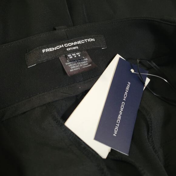 French Connection Women's Harry Wide Leg Suiting Pants Black NWT Size 6 - Picture 10 of 11